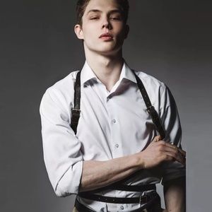 Harness Women Men Suspender Chest Belt PU Leather